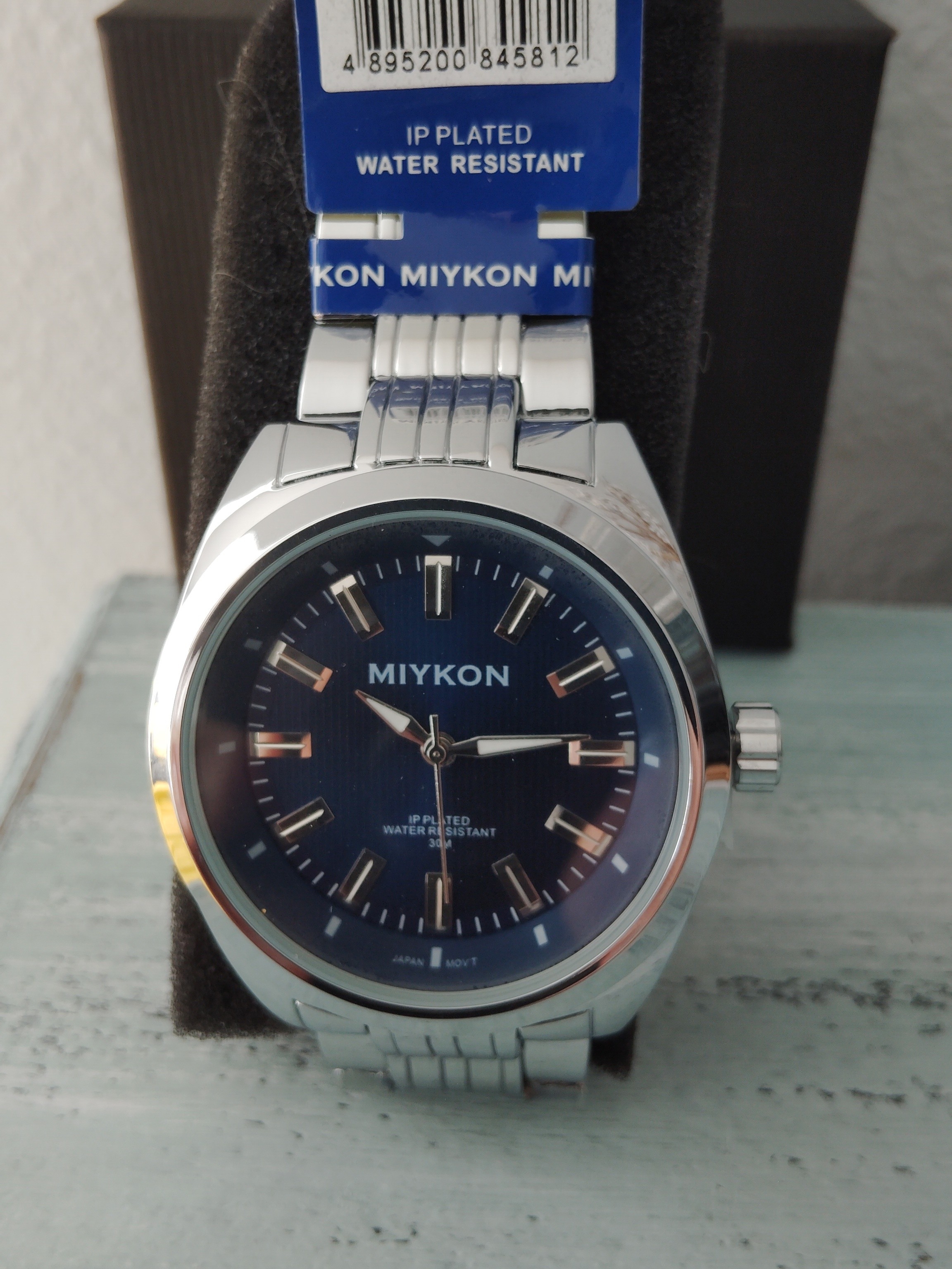 Miykon Silver Stainless Steel Watch With Blue Dial X2f141230